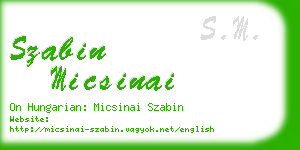 szabin micsinai business card